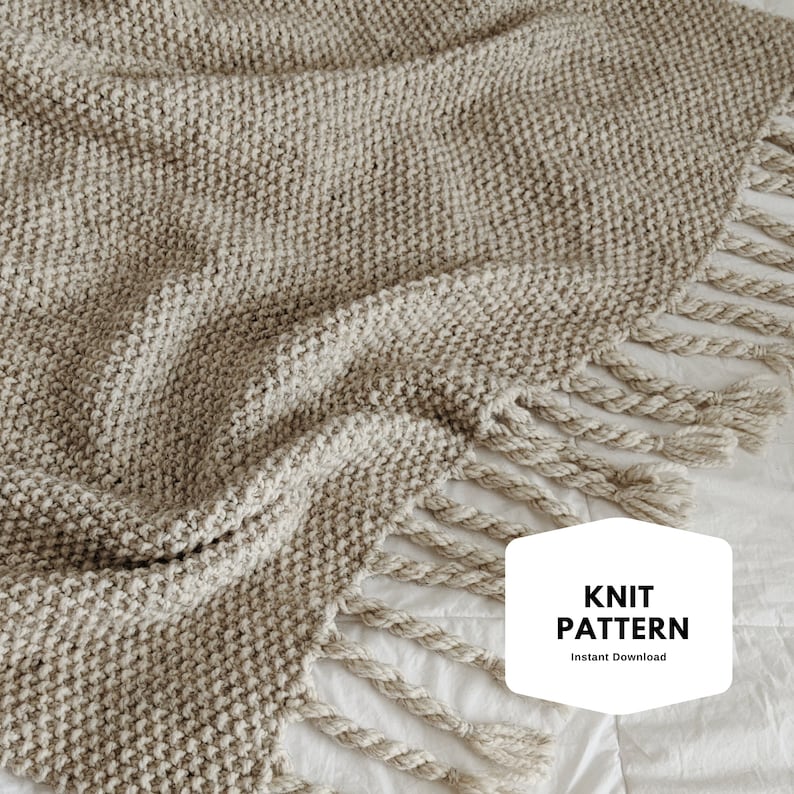 Afghan Blanket Knitting Pattern