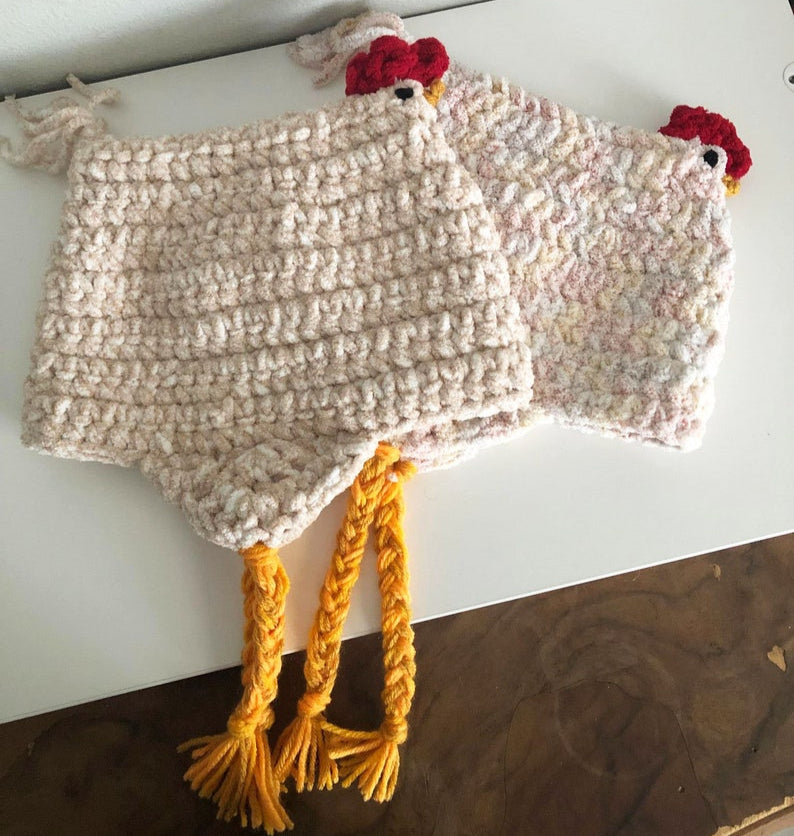 Adult Chicken Hat Crochet Pattern