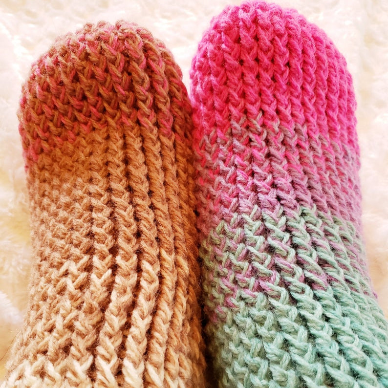 Two Hour Chunky Cozy Socks Crochet Pattern