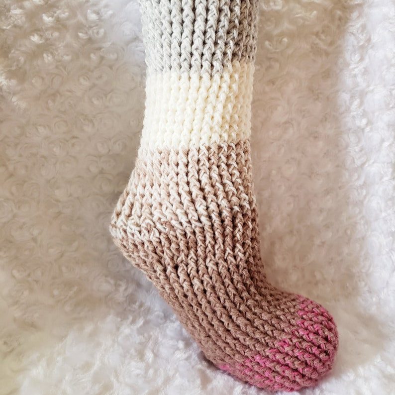 Two Hour Chunky Cozy Socks Crochet Pattern