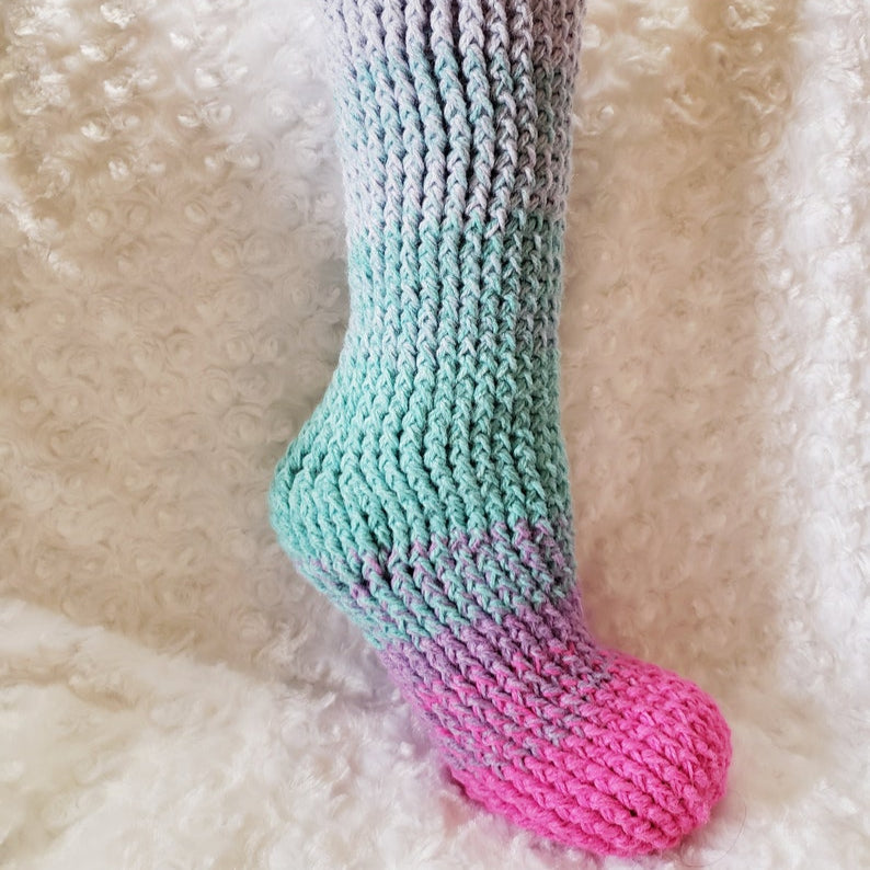 Two Hour Chunky Cozy Socks Crochet Pattern