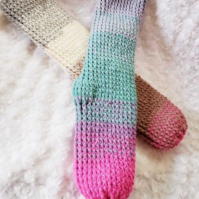 Two Hour Chunky Cozy Socks Crochet Pattern