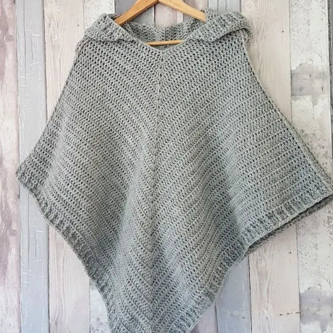 Hooded poncho Crochet Pattern