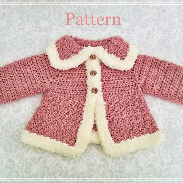 Baby Girl Sweater Set Crochet Pattern