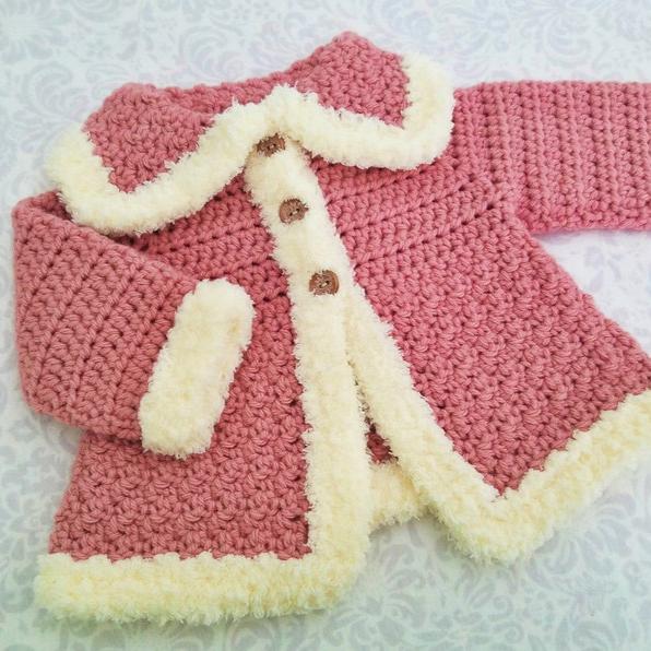 Baby Girl Sweater Set Crochet Pattern