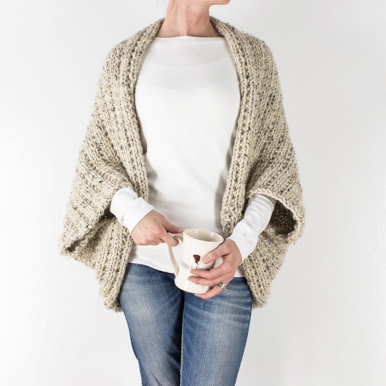 Beginner Scoop Shrug Knitting Pattern