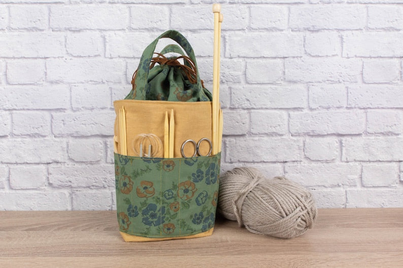 Knitting needle bag pattern, 3 sizes