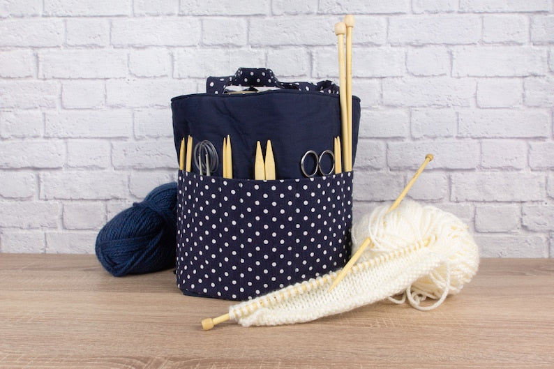 Knitting needle bag pattern, 3 sizes