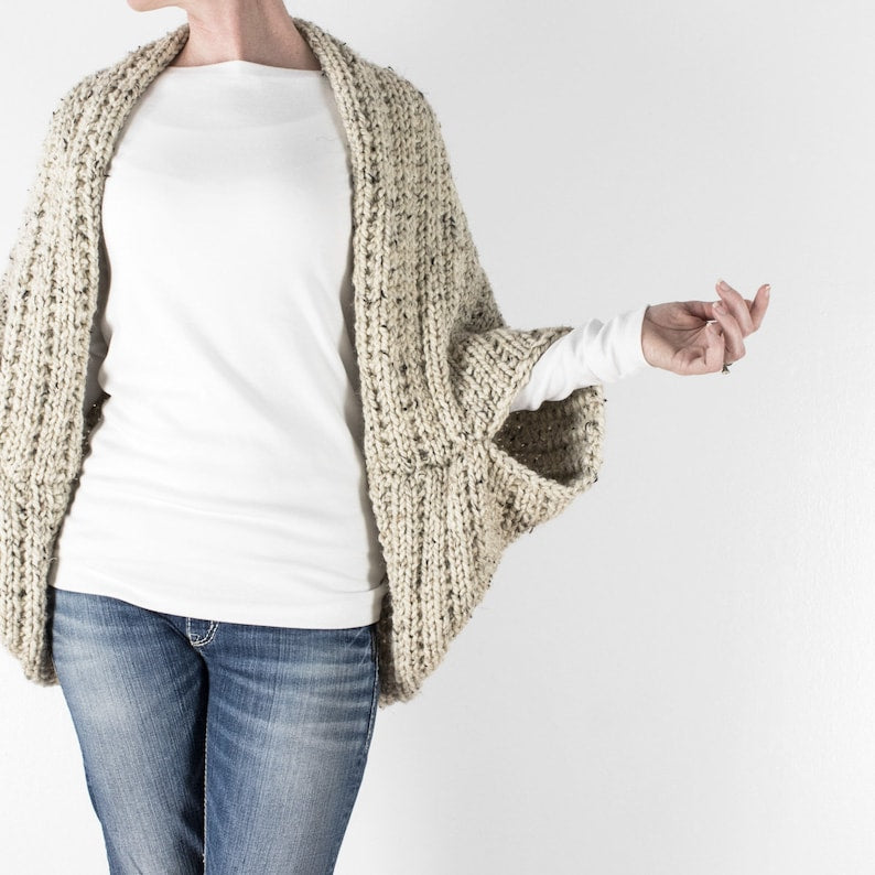 Beginner Scoop Shrug Knitting Pattern