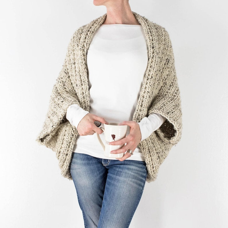 Beginner Scoop Shrug Knitting Pattern