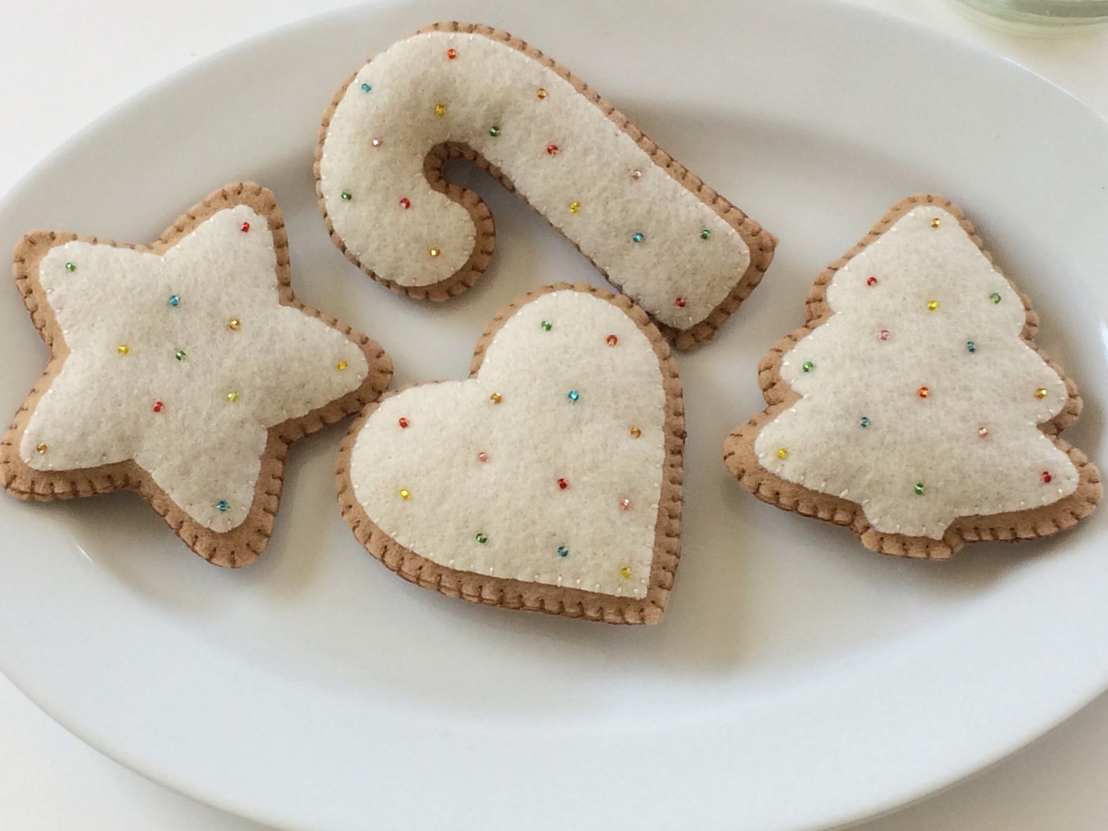 Felt Gingerbread Christmas Ornaments