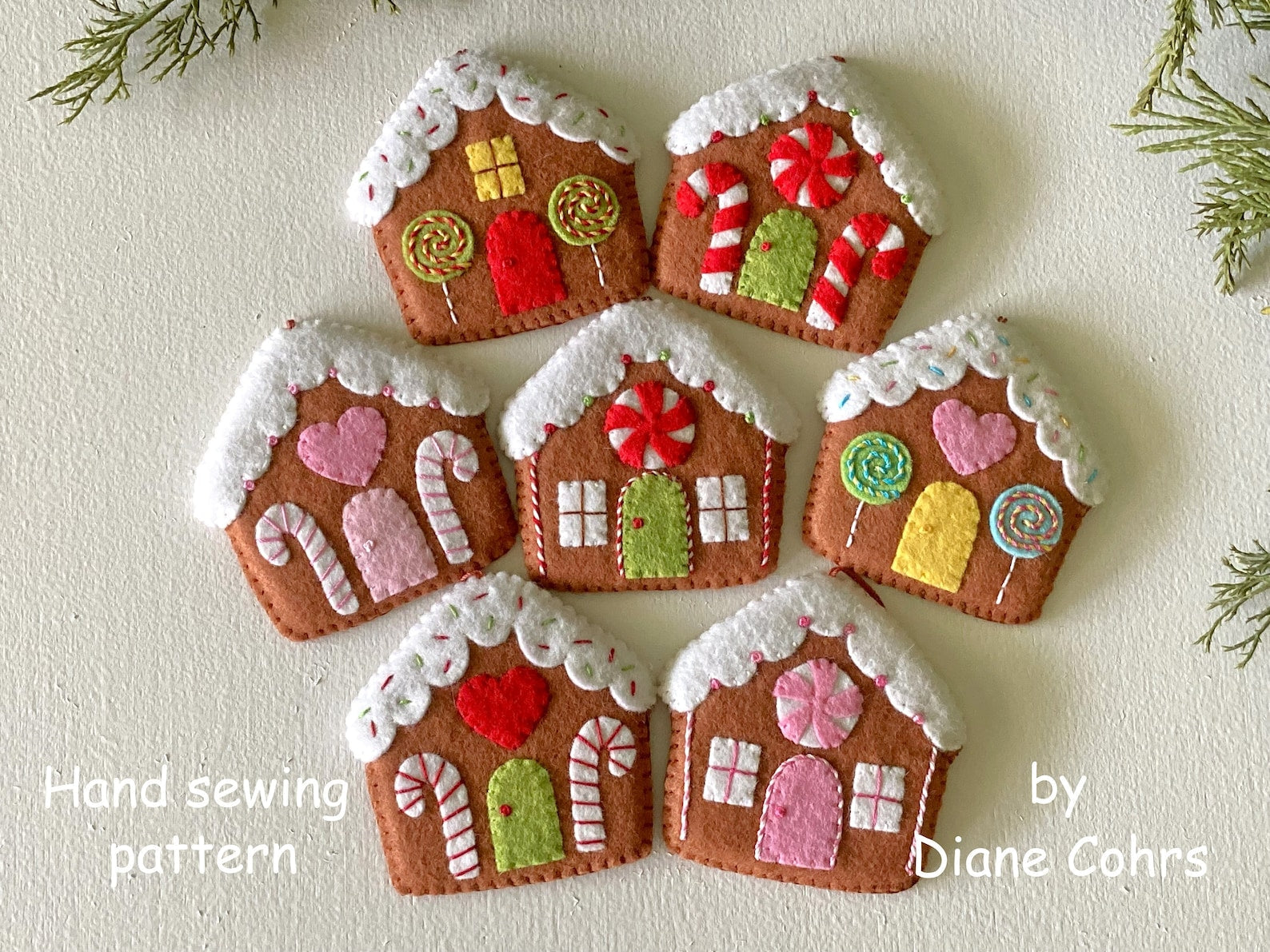 Felt Gingerbread House Christmas Ornament