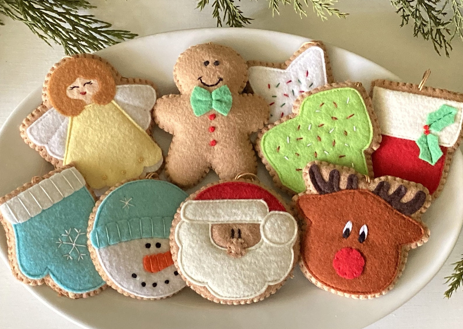 Felt Christmas Ornaments "Cookies"