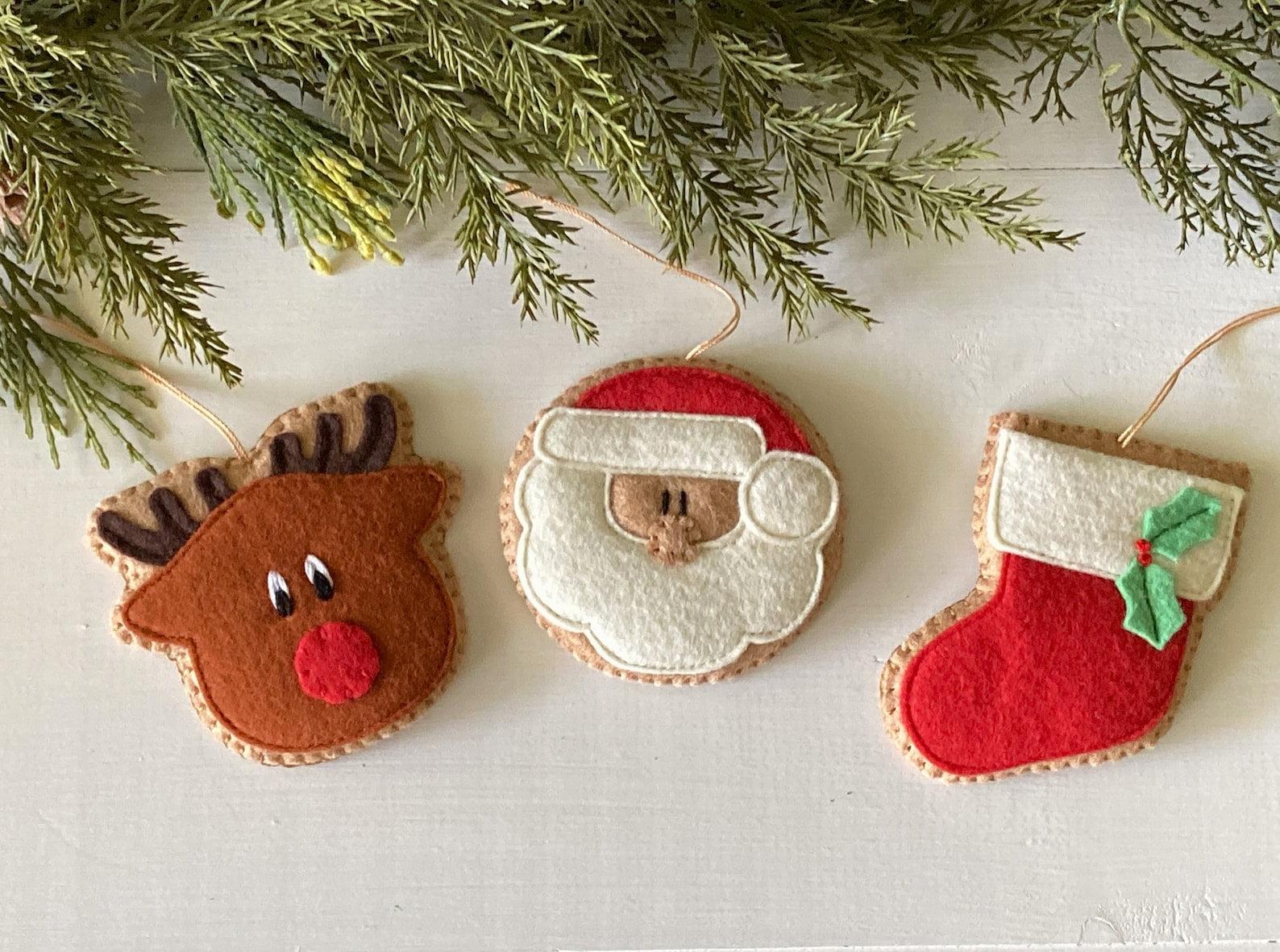 Felt Christmas Ornaments "Cookies"