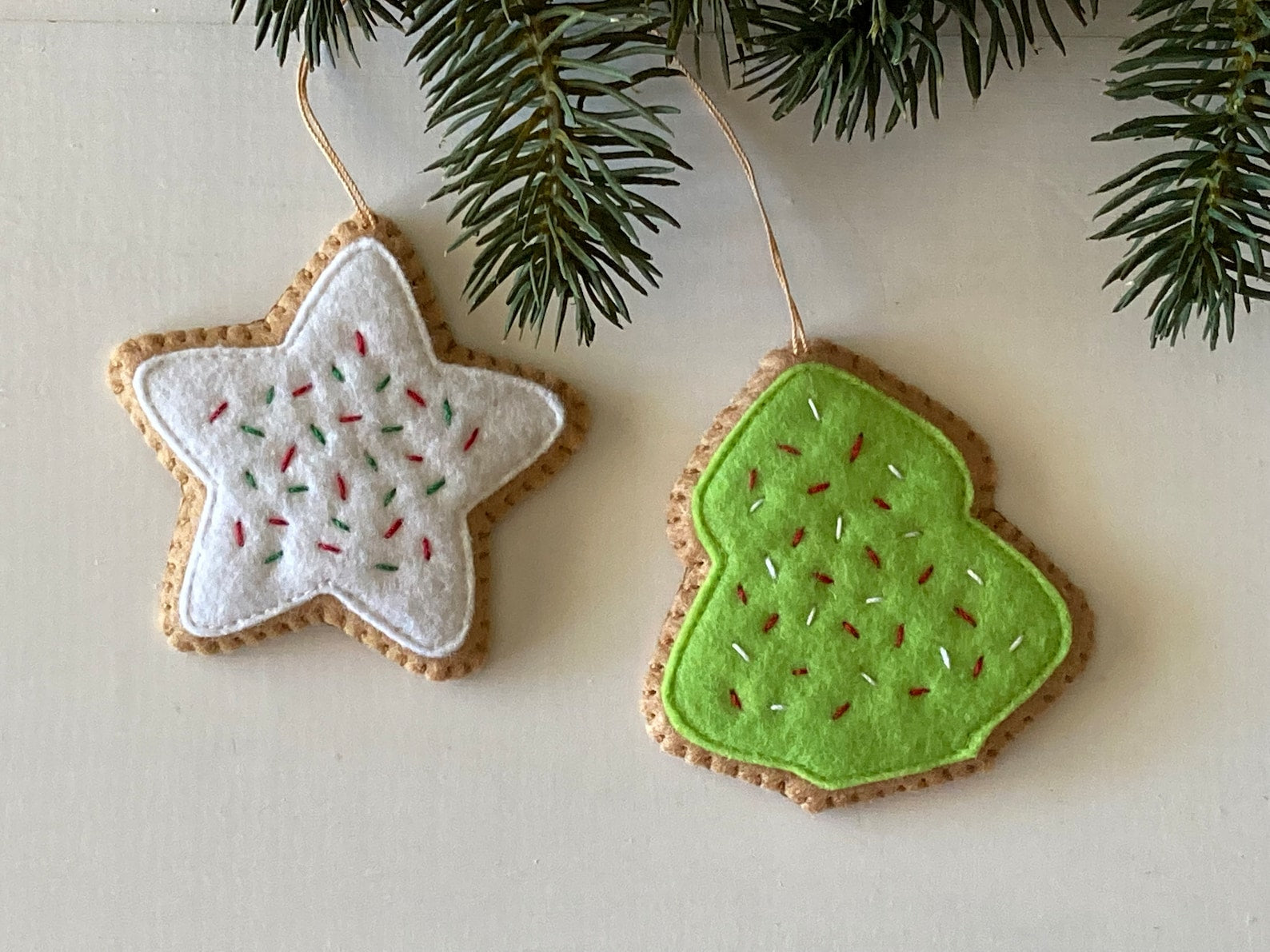 Felt Christmas Ornaments "Cookies"