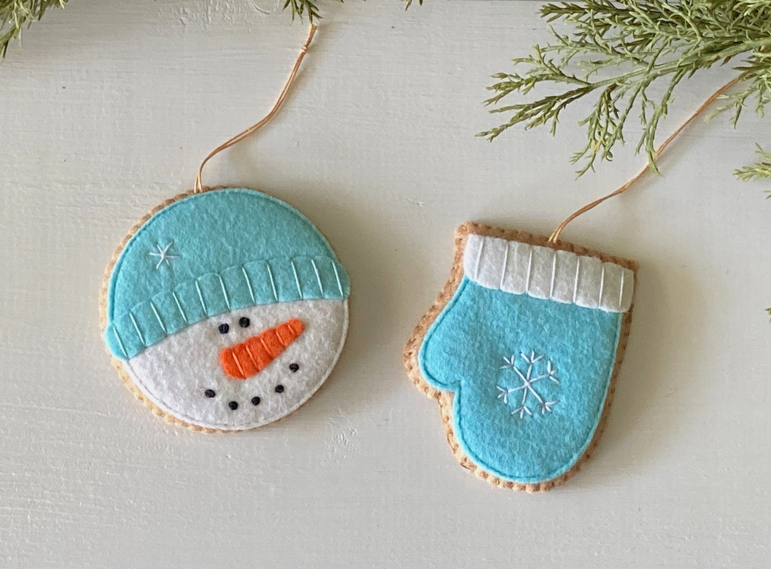 Felt Christmas Ornaments "Cookies"