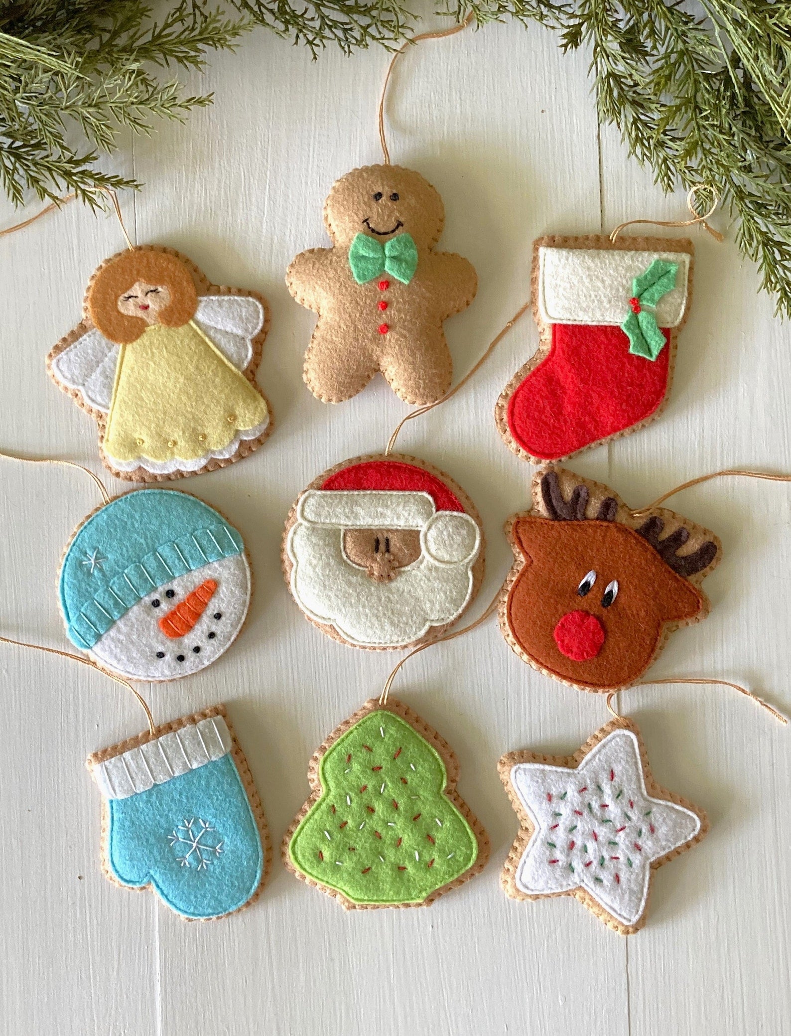 Felt Christmas Ornaments "Cookies"