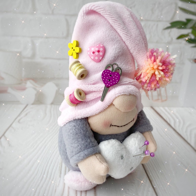 Whimsical Pincushion Gnome sewing pattern