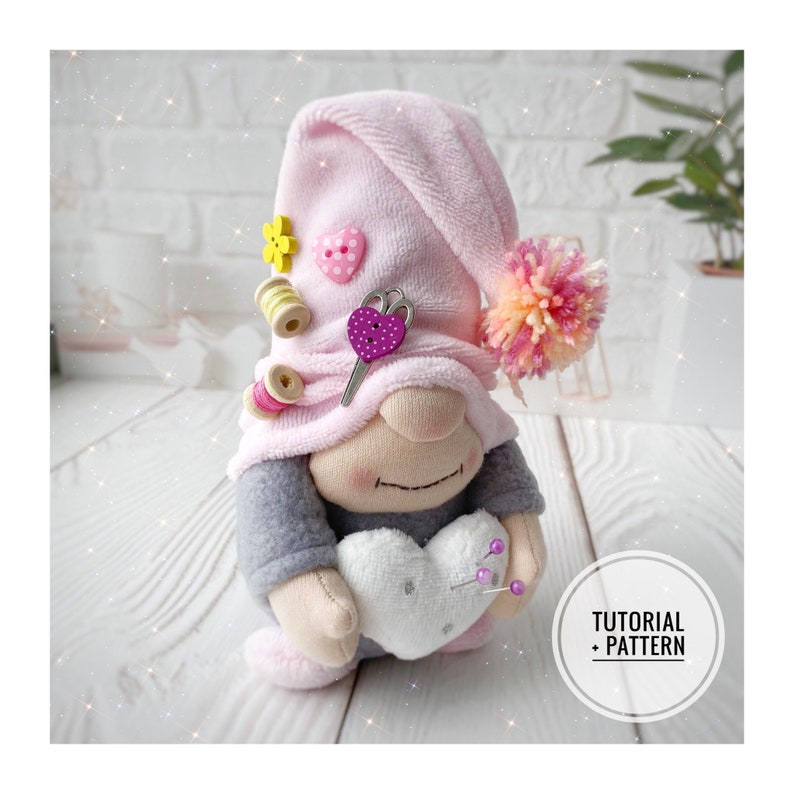 Whimsical Pincushion Gnome sewing pattern